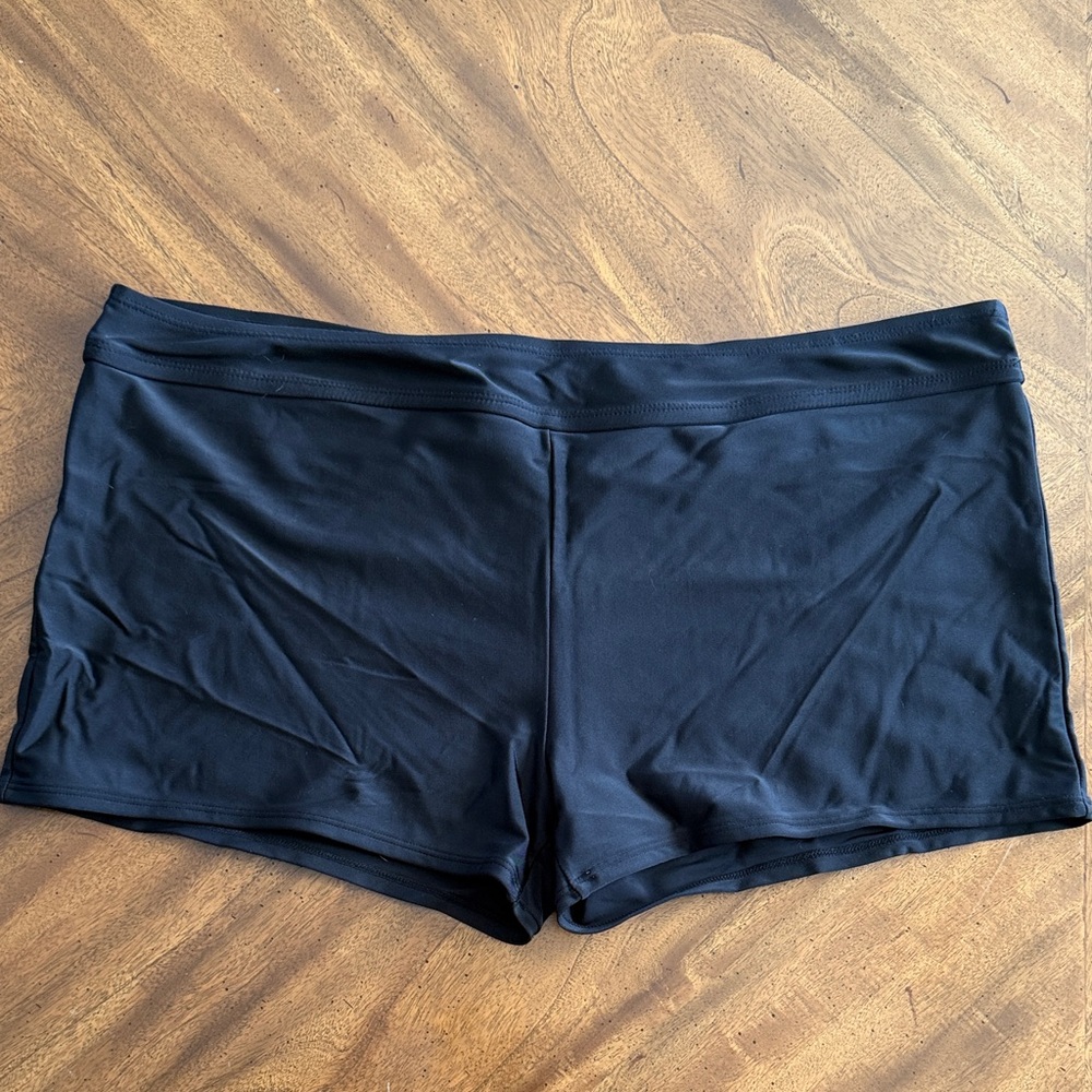 Merona Women’s Black Boy Shorts Swim Bottoms Size XL
